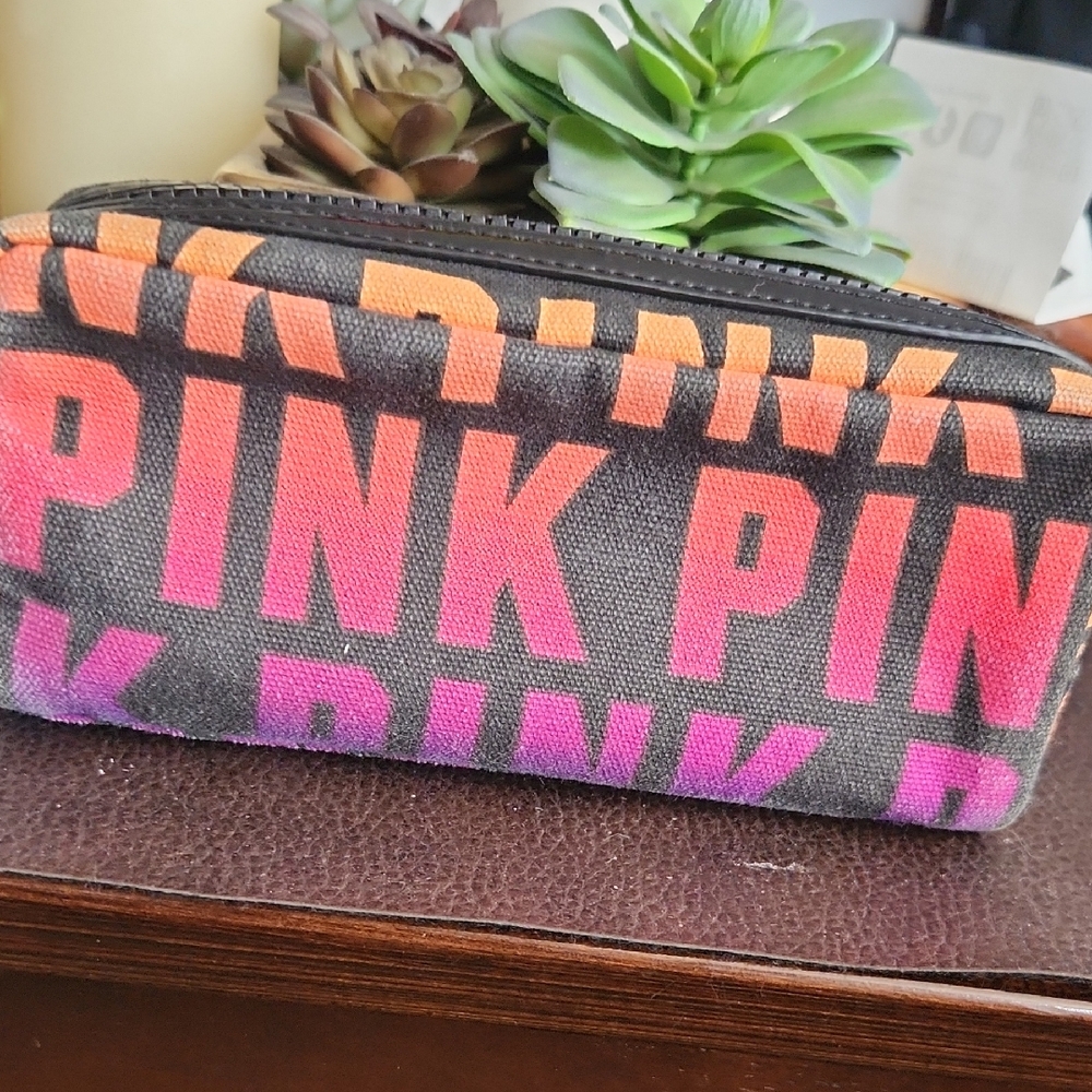 Victoria's Secret Pink and Orange Cosmetic Bag